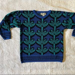 Vintage Michael Carrie ugly grandpa dad sweater